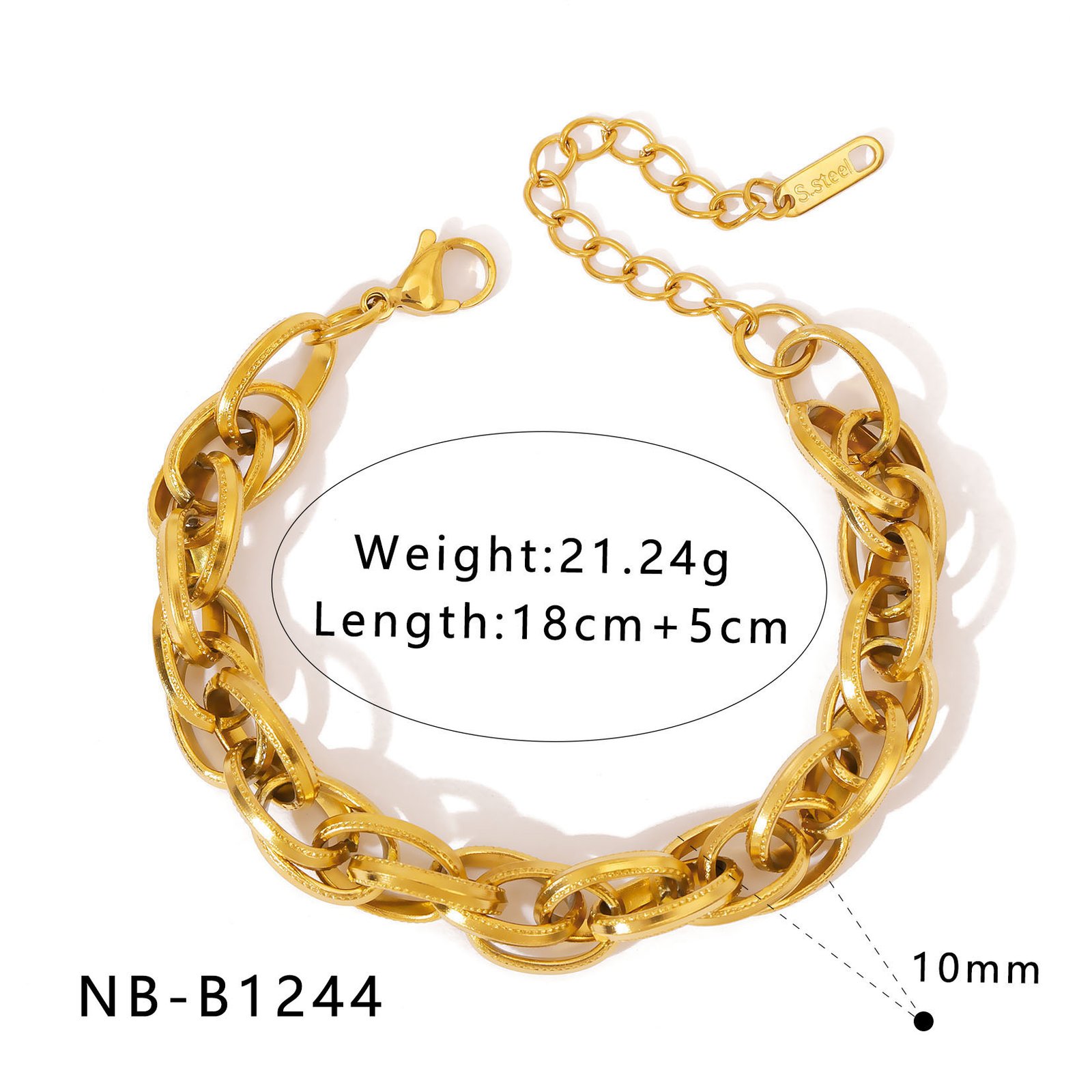 Stainless Steel Flower Snake Bracelet Wholesale product image