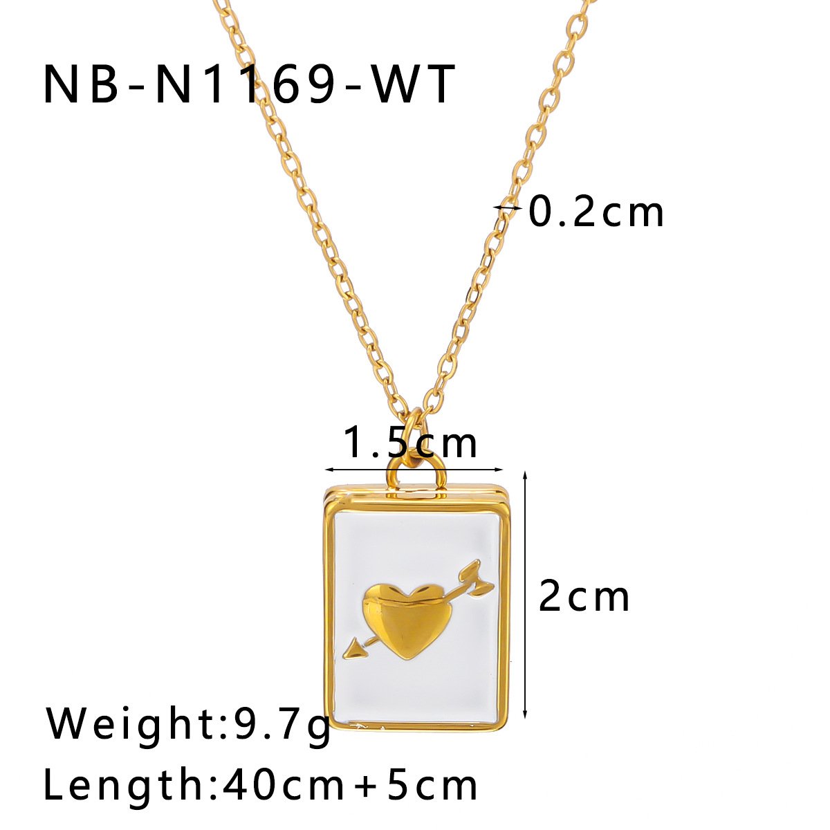 Stainless Steel Heart Enamel Jewelry Pendant Wholesale product image