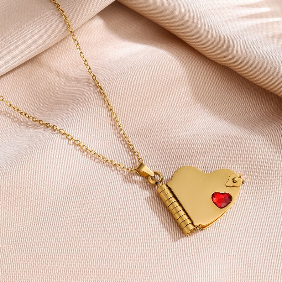 Stainless Steel CZ Heart Pendant Wholesale product image