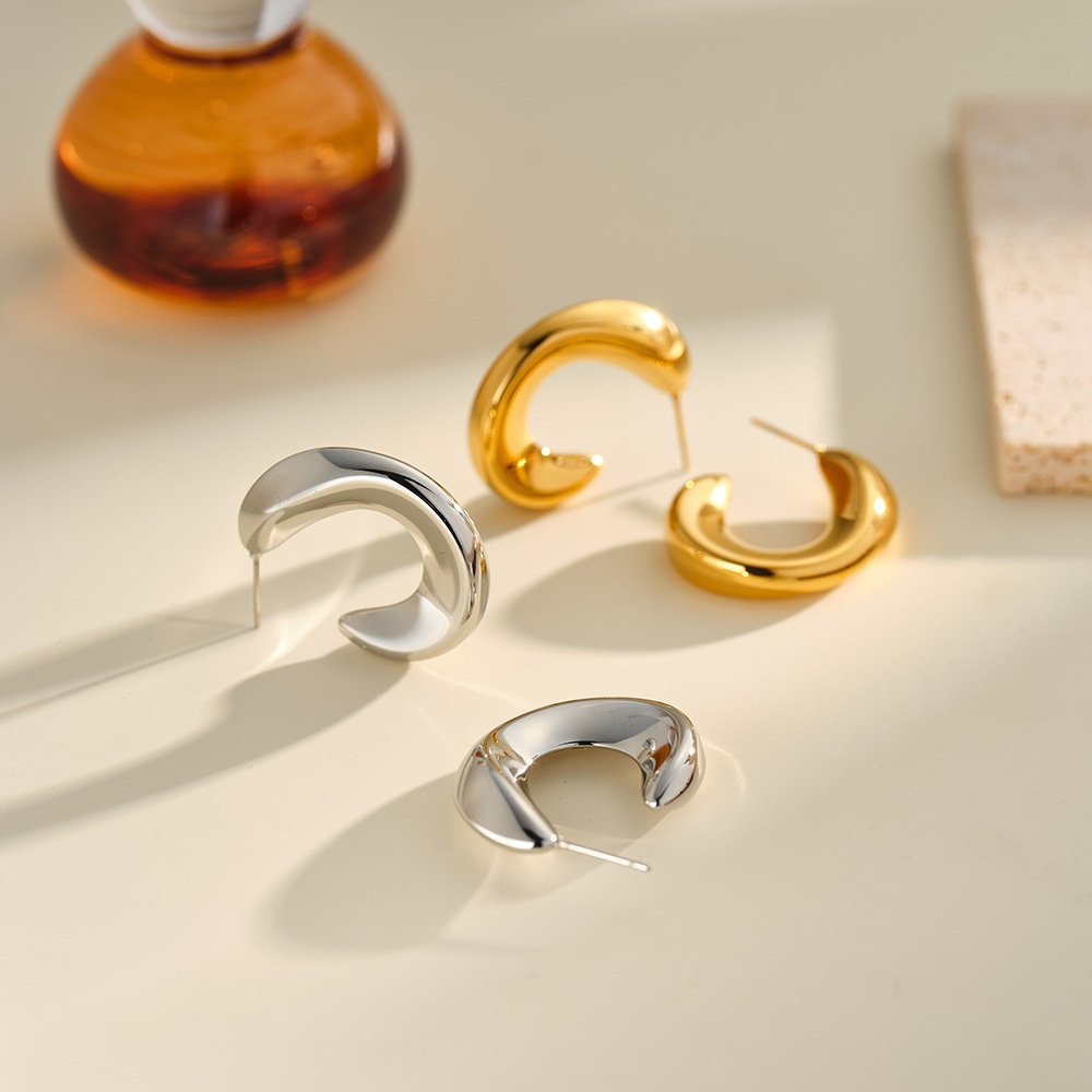 Stainless Steel Irregular Minimalist Earrings Style DM5030055 Wholesale product image