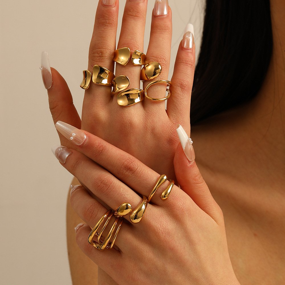 Stainless Steel Geometric Open Ring Style DM5030167 Wholesale product image
