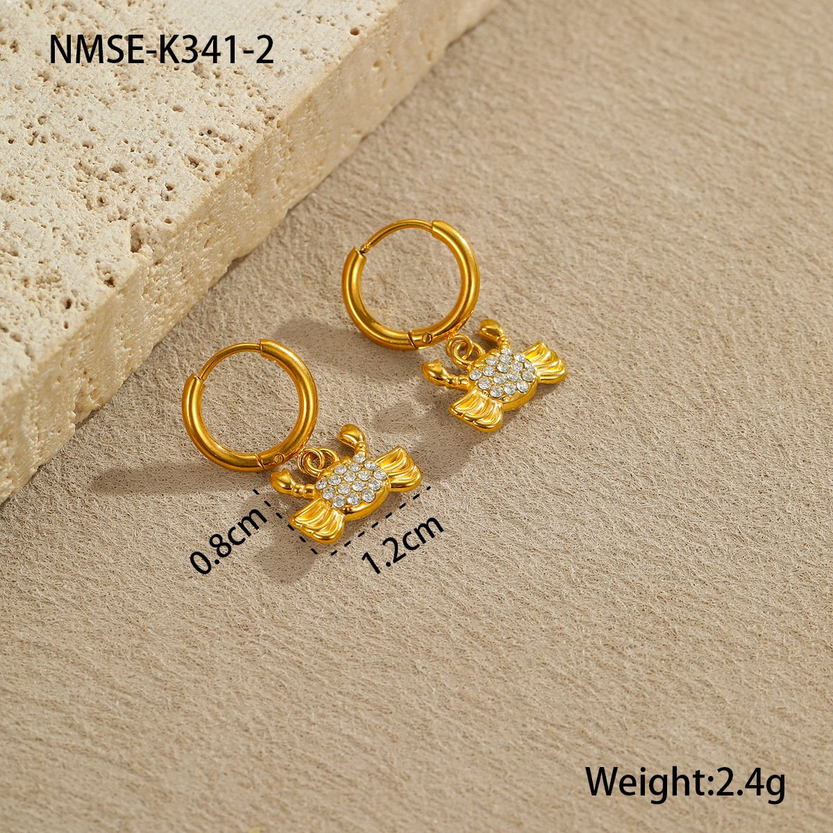 CZ Shell Heart Earrings Wholesale product image