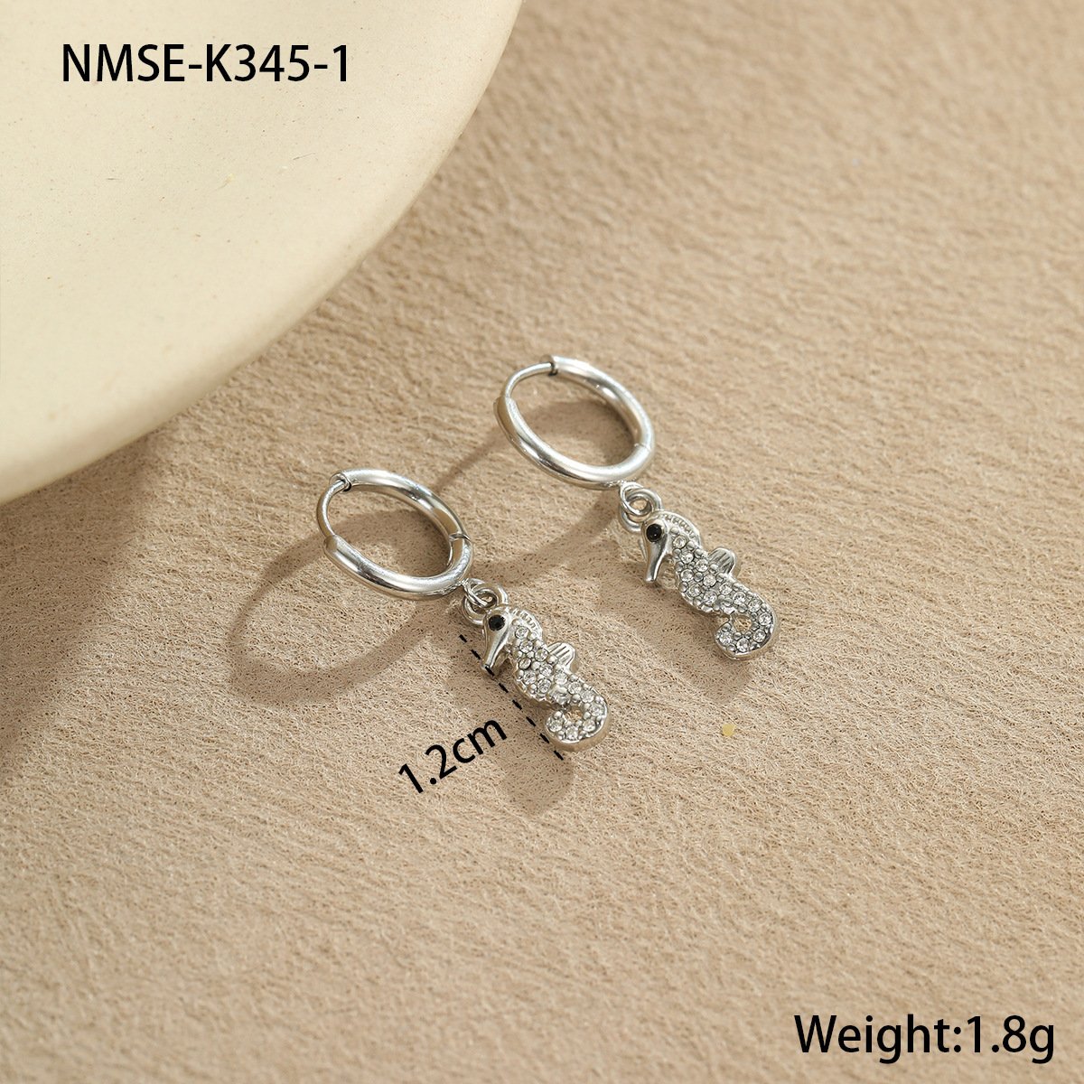 CZ Shell Heart Earrings Wholesale product image