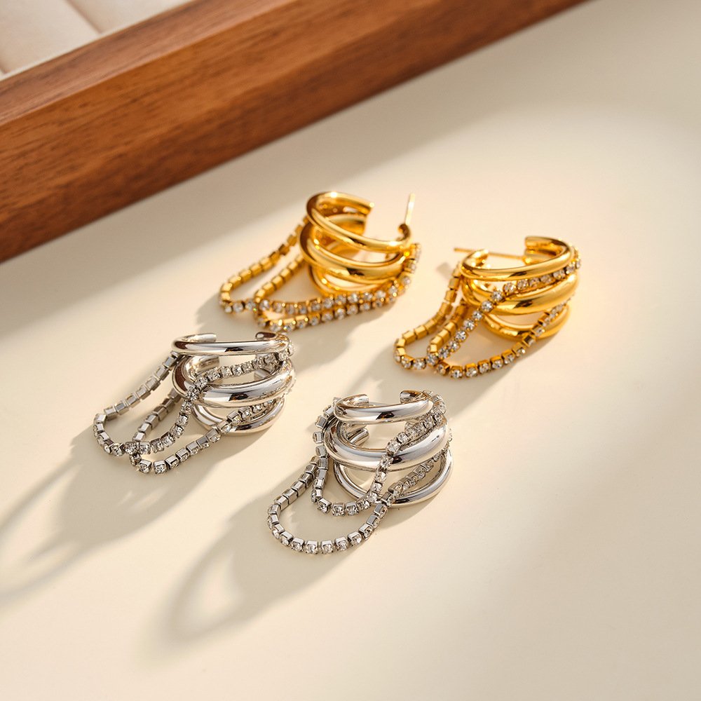 CZ Minimalist Earrings Wholesale product image
