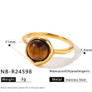 Stainless Steel CZ Vintage Ring Wholesale product image