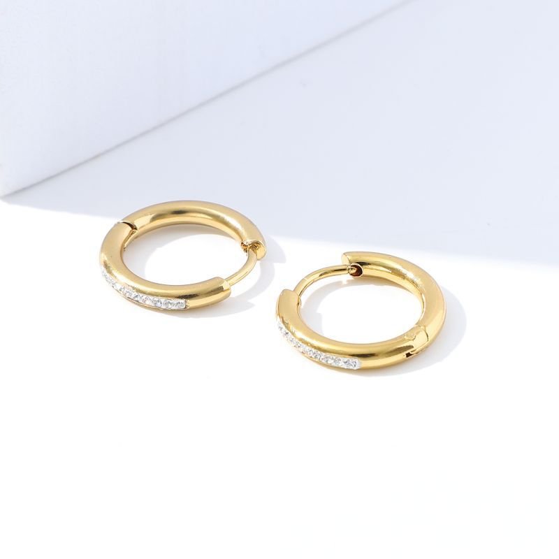 12mm 14mm 8mm 16mm Stainless Steel CZ Earrings Wholesale product image