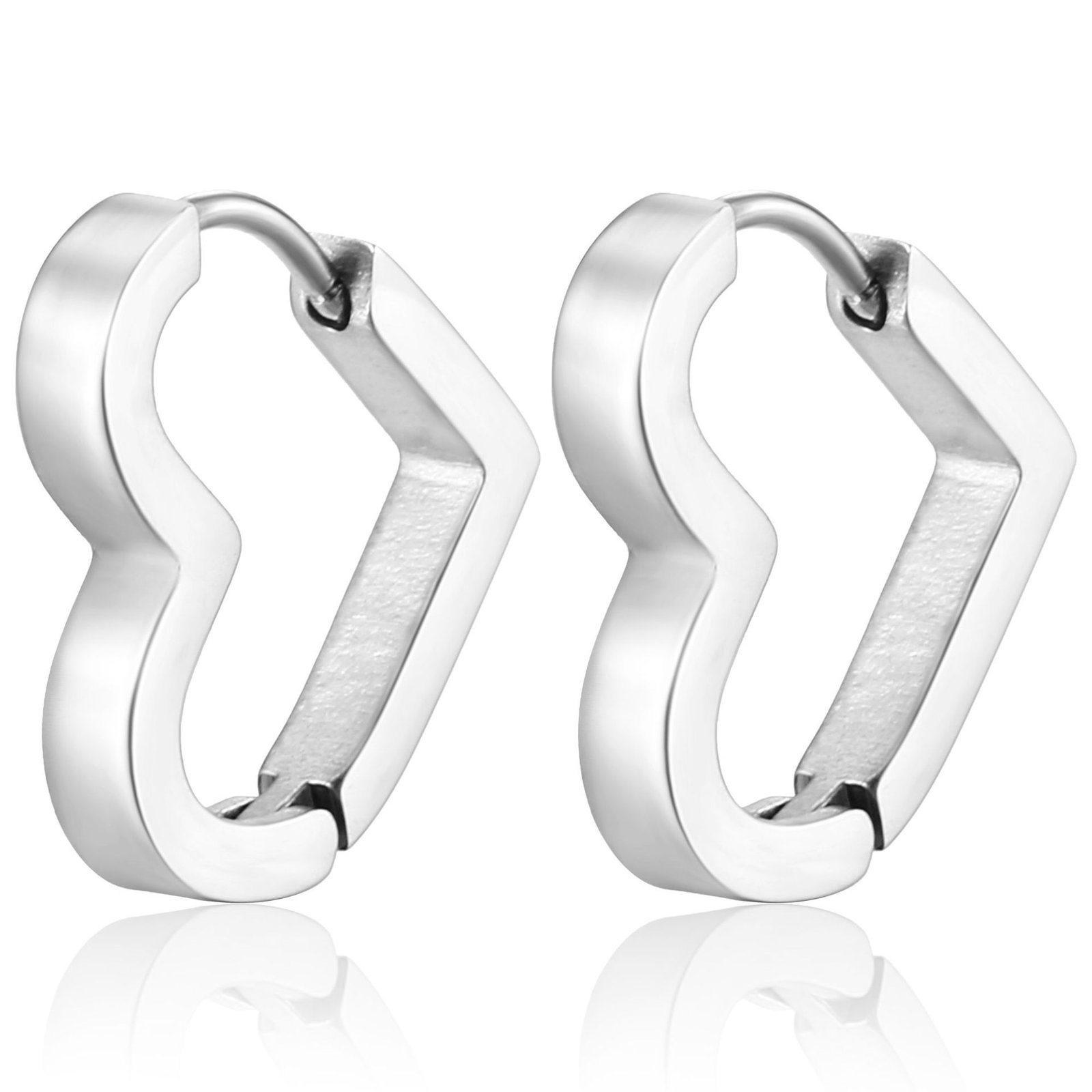 Stainless Steel Heart Earrings Style DMEH0002 Wholesale product image