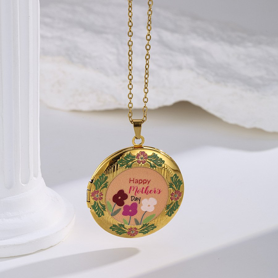 Stainless Steel Heart Flower Jewelry Pendant Wholesale product image