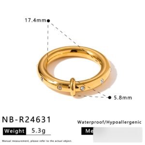 Stainless Steel CZ Ring Style DM5030059 Wholesale product image