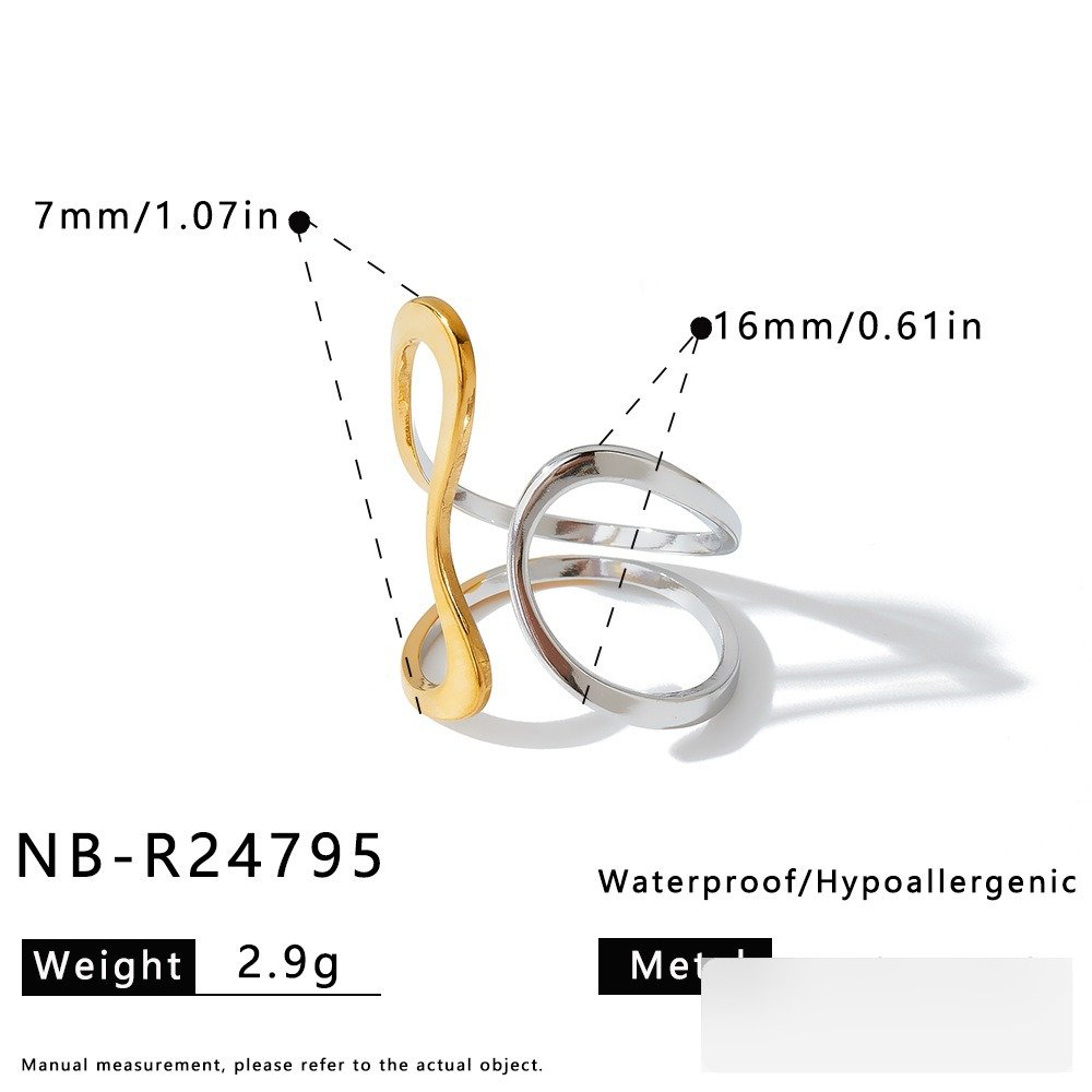Stainless Steel Geometric Irregular Ring Wholesale product image