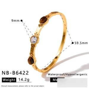 Stainless Steel CZ Geometric Bangle Style DM5030209 Wholesale product image