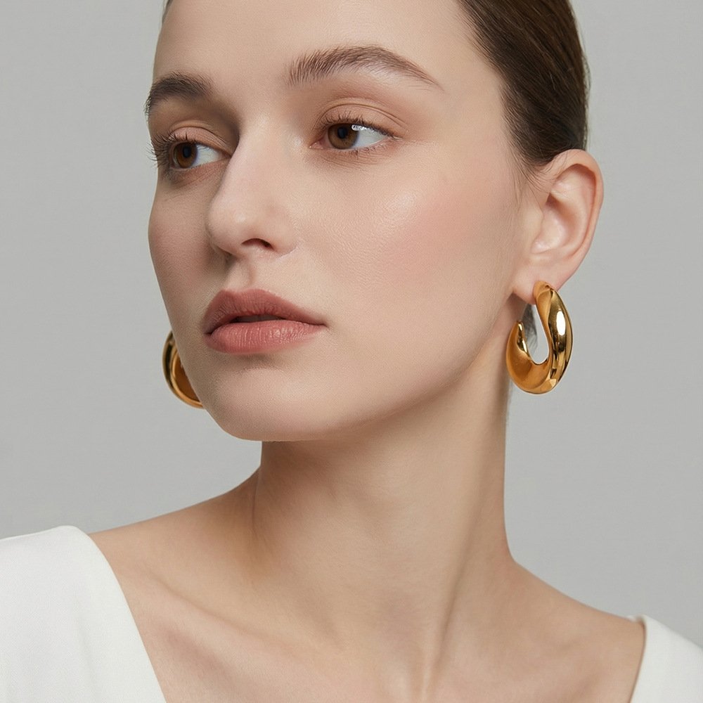 Stainless Steel Irregular Minimalist Earrings Style DM5030055 Wholesale product image