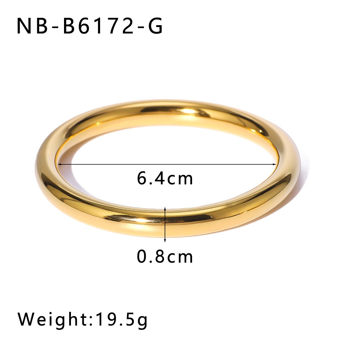 Stainless Steel Heart Minimalist Bangle Wholesale product image