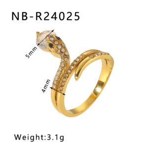 Stainless Steel Pearl Minimalist Ring Style DM5030161 Wholesale product image