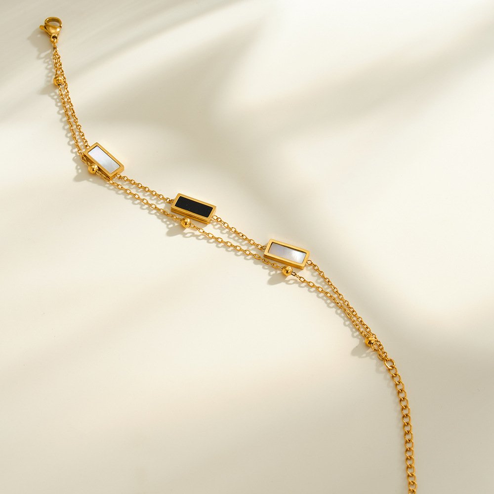 Stainless Steel White Shell Minimalist Bracelet Wholesale product image