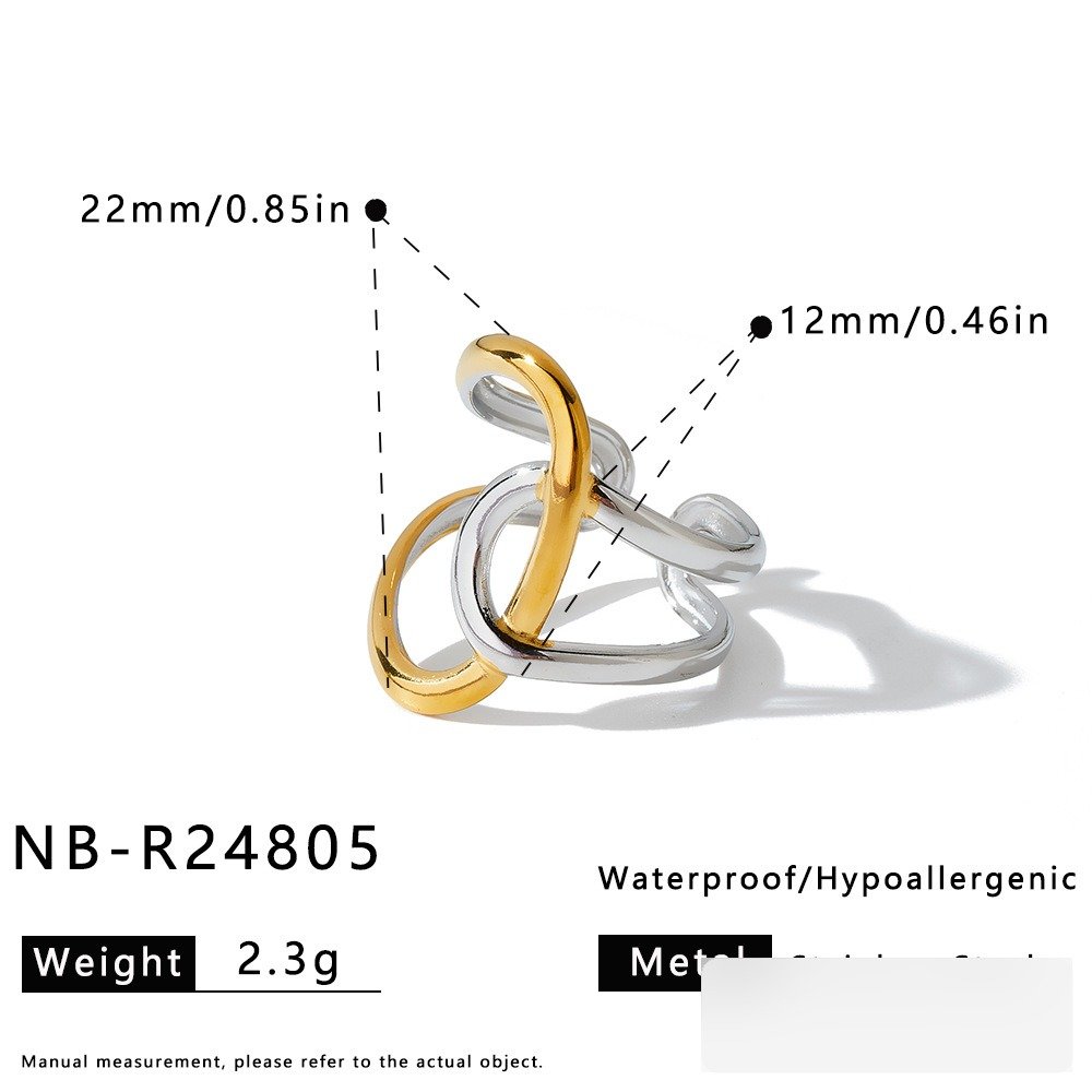 Stainless Steel Geometric Irregular Ring Wholesale product image