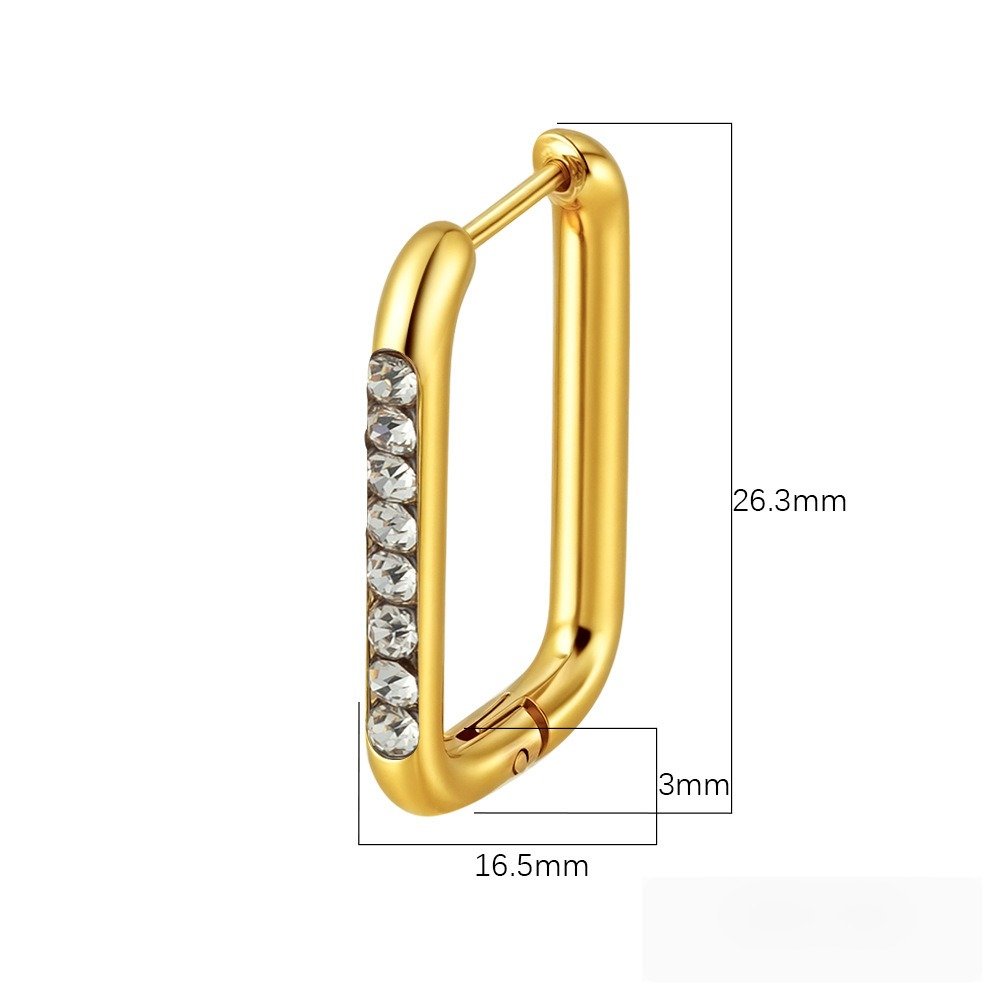 Stainless Steel CZ Earrings Style DMEH0072 Wholesale product image