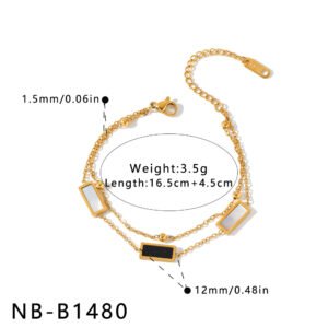 Stainless Steel White Shell Minimalist Bracelet Wholesale product image