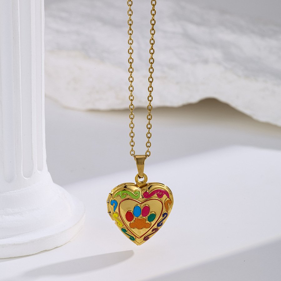 Stainless Steel Heart Flower Jewelry Pendant Wholesale product image