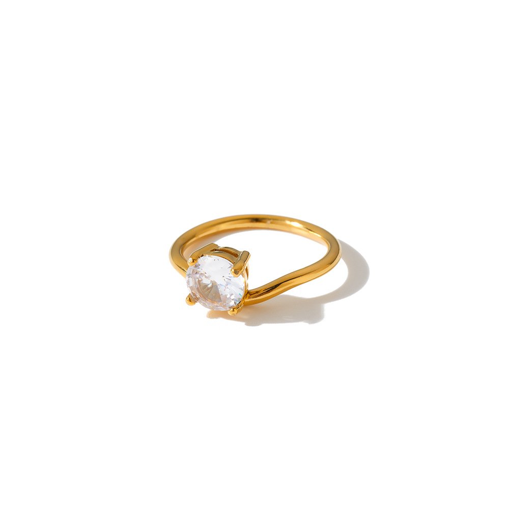 Stainless Steel CZ Geometric Minimalist Ring Style DM5030249 Wholesale product image