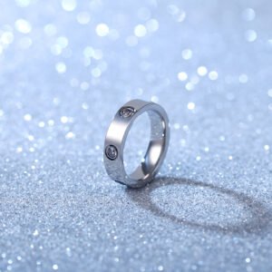 Stainless Steel CZ Nail Ring Wholesale product image