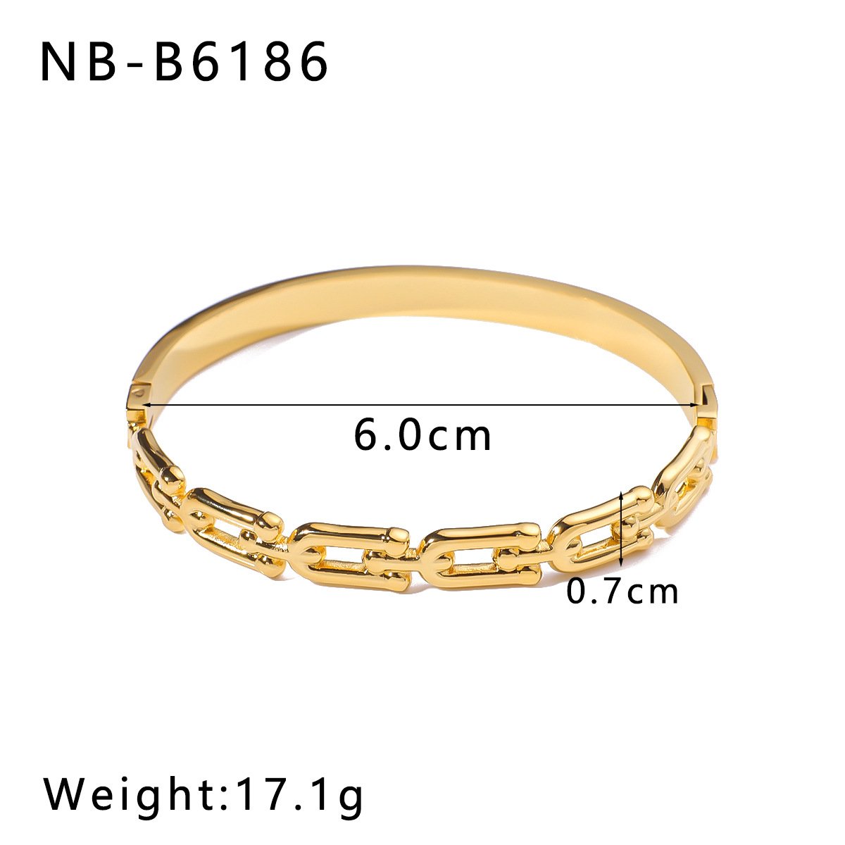 Stainless Steel CZ Geometric Open Bangle Style DM5030008 Wholesale product image