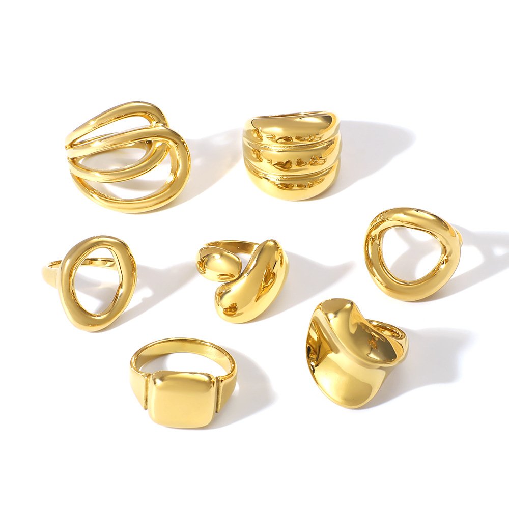 Stainless Steel Hollow Open Ring Wholesale product image