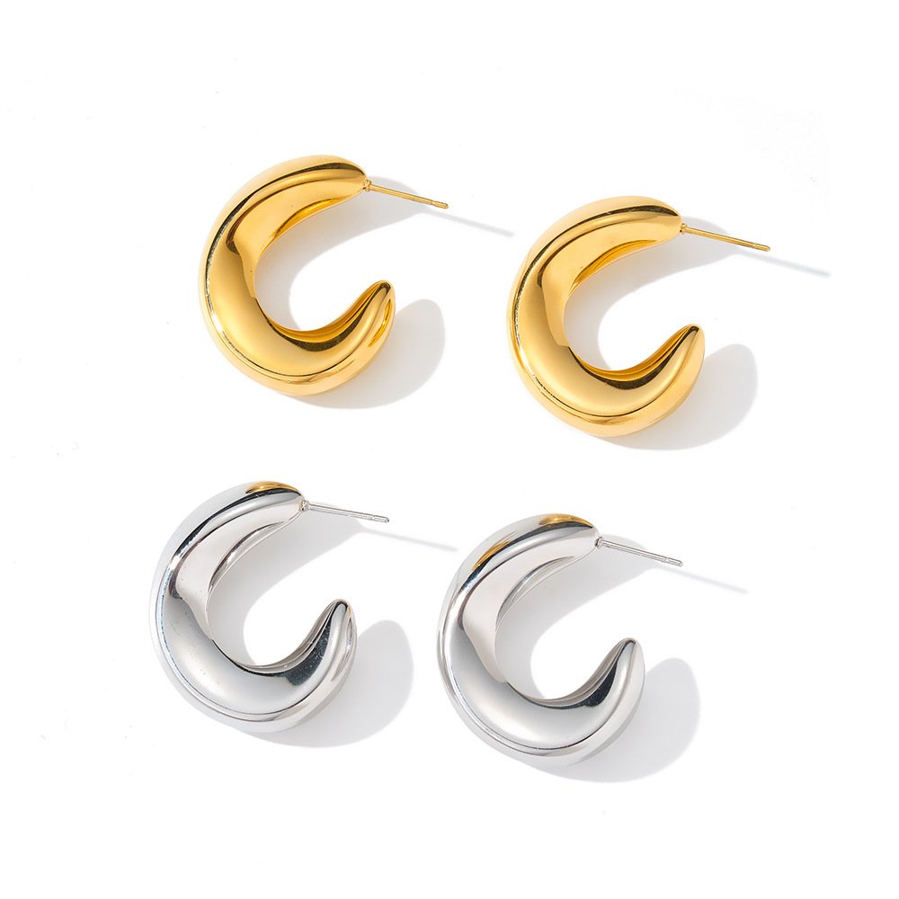 Stainless Steel Irregular Minimalist Earrings Style DM5030055 Wholesale product image
