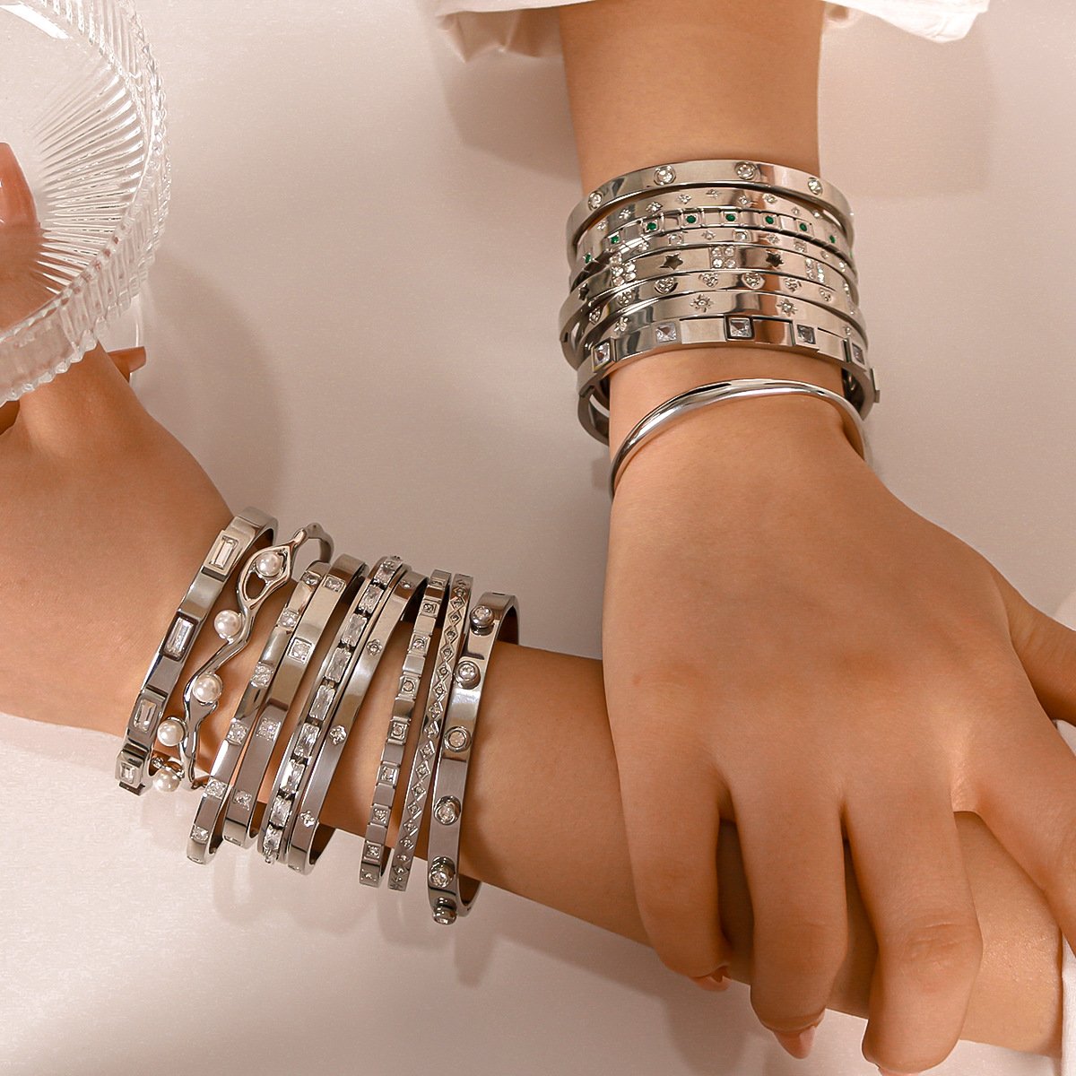 CZ Geometric Vintage Bangle Wholesale product image
