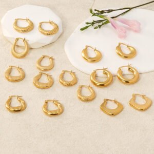 Stainless Steel Snake Chain Earrings Wholesale product image