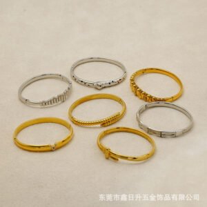 Gold Plated Stainless Steel Minimalist Bangle Wholesale product image