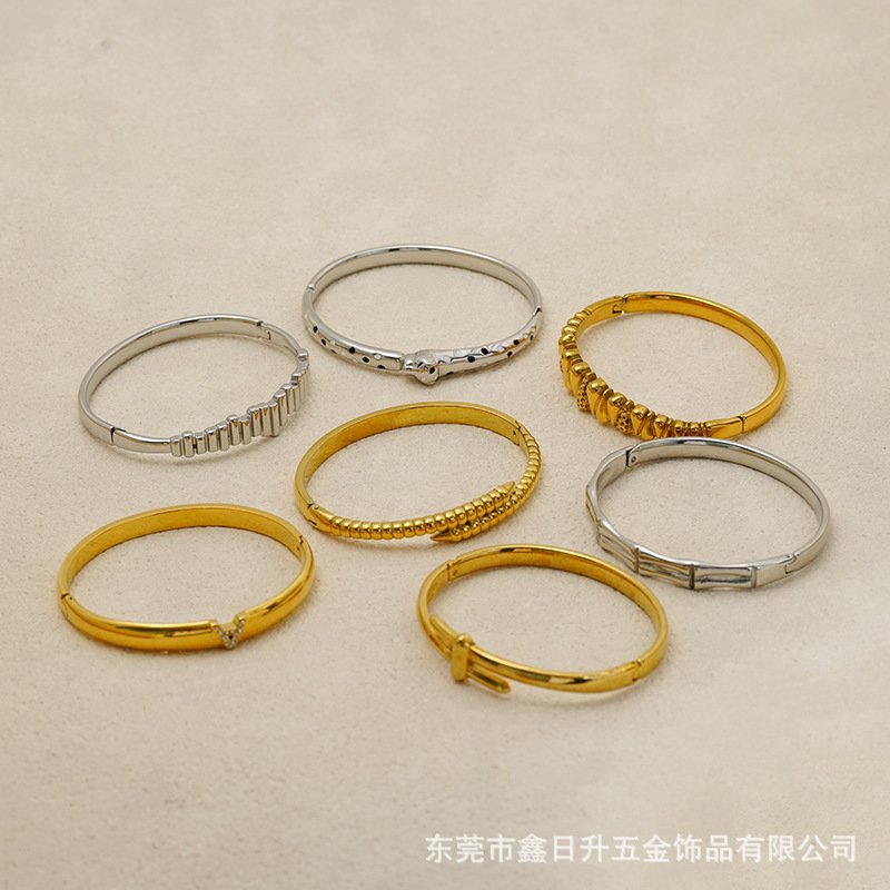 Gold Plated Stainless Steel Minimalist Bangle Wholesale product image